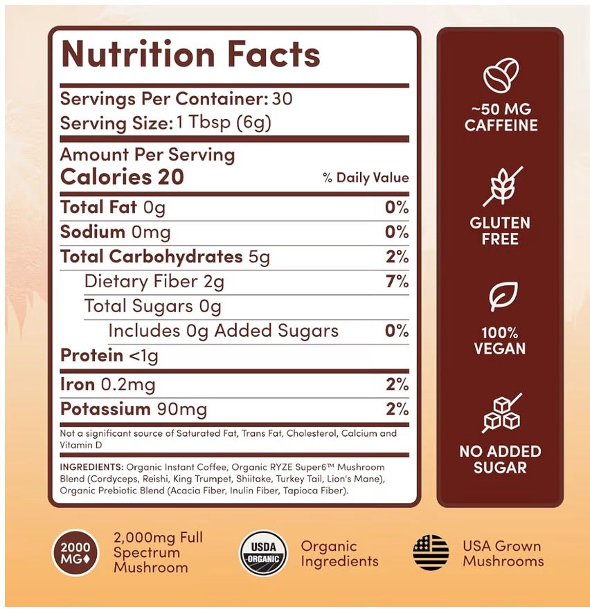 RYZE Mushroom Coffee 6.35oz